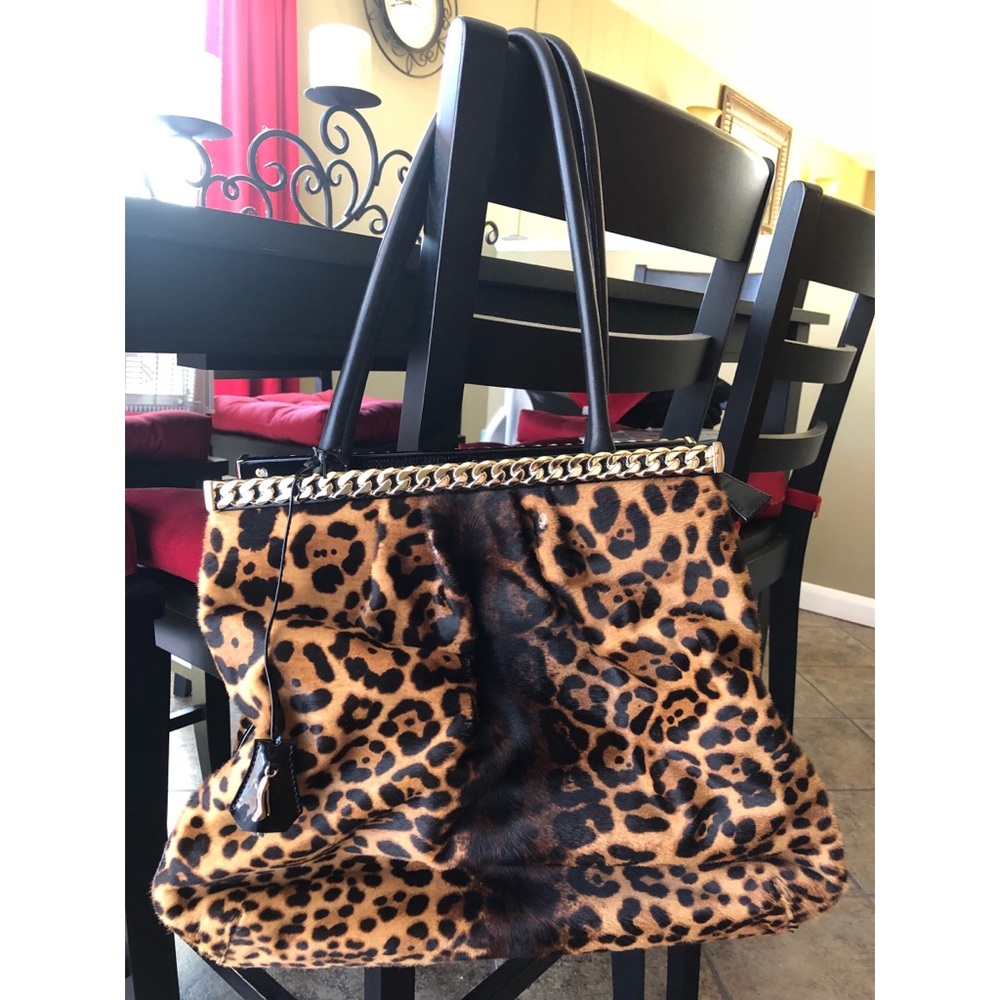 Christian Louboutin Pony Hair leopard print bag